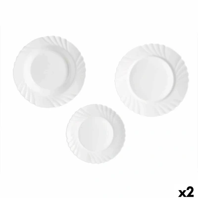 Afbeelding van Serviesset Vivalto F LBP100 80 90 Wit Opaal glas (2 Stuks)