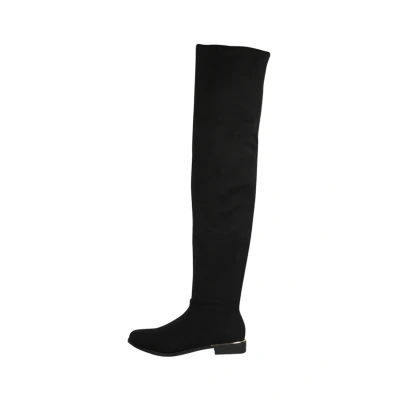 Afbeelding van Elara Dames Laarzen Overknees Suède Look Chunkyrayan EL502 Blank 39