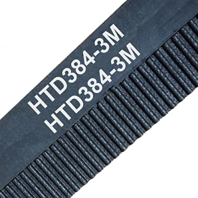 Afbeelding van KNHGTQA Lqing synchrone riem HTD3M distributieriem tanden 128 breedte 12 mm lengte 384 rubber gesloten lus 3M HTD CNC, 5 stuks/pak, glad en efficiënt