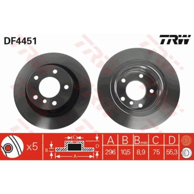 Afbeelding van Trw Remschijf DF4451