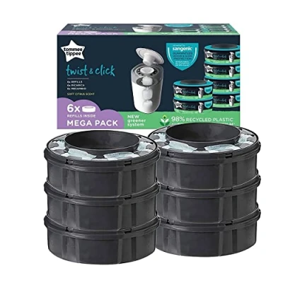 Afbeelding van Tommee Tippee luierverwijderingssysteem Sangenic navulcassette voor Tec 6er Pack wit
