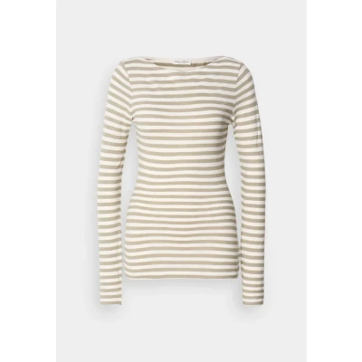 Afbeelding van Marc O&#039;Polo LONG Sleeve BOAT NECK Striped Longsleeve, Dames, Maat: XXS, Multi/smooth sage
