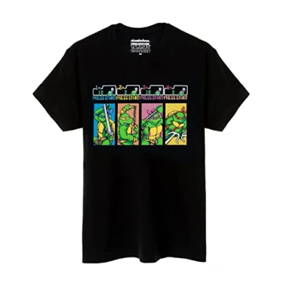 Afbeelding van Teenage Mutant Ninja Turtles t shirt heren tmnt arcade game retro top XL