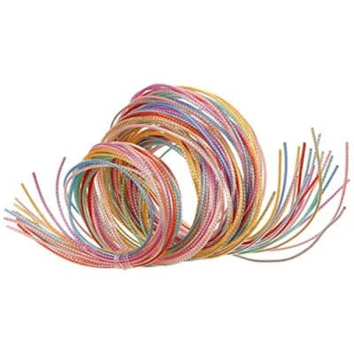 Afbeelding van GLOREX Colour Strips metallic 20st 100cm lang, 10 kleuren gesorteerd, verschillend, meerkleurig, 19 x 11,5 1 cm