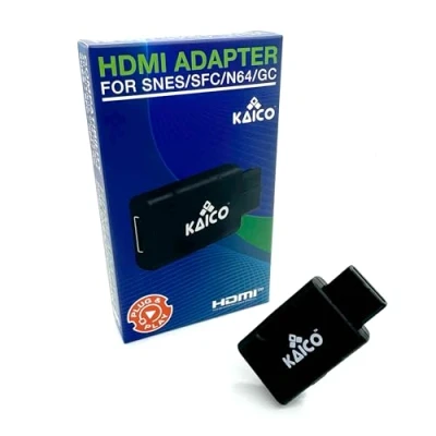 Afbeelding van Kaico HDMI Adapter met S Video en Composite Ondersteuning Compatibel Nintendo N64, 64, Super SNES, Famicom Gamecube. Een eenvoudige Plug &amp; Play Pass Through Adaptor oplossing