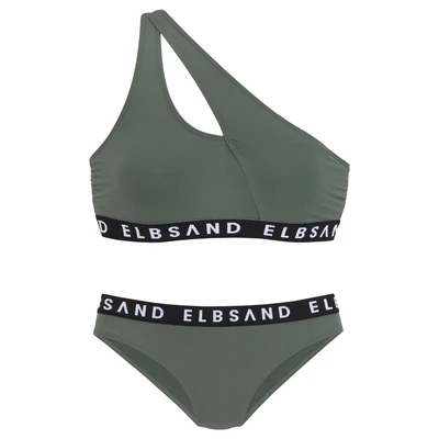Afbeelding van Elbsand Bikini olijfgroen / zwart wit