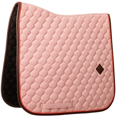 Afbeelding van Zadeldoek onion quilt leer neon dressuur oude roos FULL