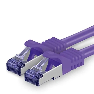 Afbeelding van Cat.7 Ethernet Cable Gigabit LAN Netwerkkabel RJ45 3m paars 1 stuk Cat7 kabel Patchkabel (SFTP/PIMF/LSZH) ruwe 10 Gb/s met Rj 45 connector Cat.6a x 3 meter