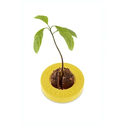 Afbeelding van R&amp;R SHOP Avocado Germinator Drijvende pot voor het ontkiemen van avocado&#039;s, zaadgroeikit, maïsplastic (Geel)
