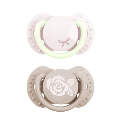 Afbeelding van Difrax Fopspeen Dynamic Newborn Pink Babyshower