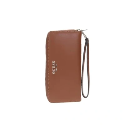 Afbeelding van GUESS Portemonnee Laurel SLG Zip Around Wallet Cognac Bruine