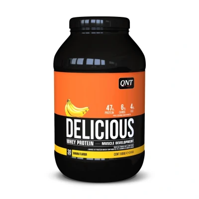 Afbeelding van QNT Delicious Whey Protein Eiwit Shake 908 gram Banaan