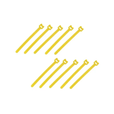 Afbeelding van Kortpack Klittenband Cable Ties 10 Stuks . Geel. 200 X 12.5mm. Geel (10 Stuks)