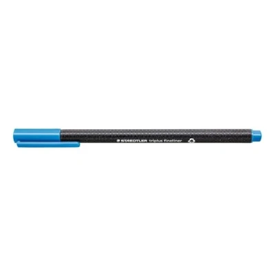 Afbeelding van Staedtler 334 Triplus Fineliner Superfijne puntenpennen, 0,3 mm, lichtblauw, doos van 10