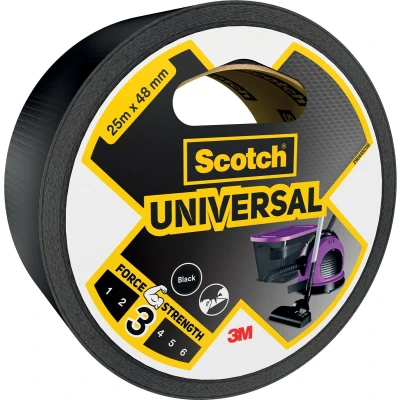 Afbeelding van Scotch Ducttape Universal, Ft 48 Mm X 25 M, Zwart Reparatietape