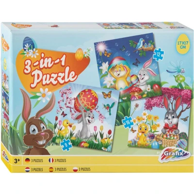 Afbeelding van Grafix Legpuzzel Pasen 3in1