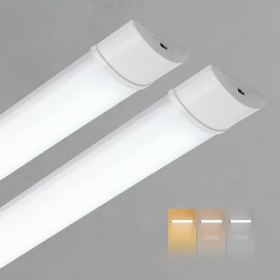 Afbeelding van Sundertech® LED Batten Light 4FT, 1,2 m 34w 3750lm [Set van 2] Neutraal Wit 4000K, 3CCT in 1 Wandplafondbevestiging voor Garage Workshop Schuur (4FT 120cm* 2st)