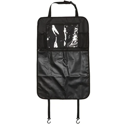 Afbeelding van cartrend Rugleuningbescherming &amp; organizer, trapbescherming, tablettas tot 30 cm, autostoelbeschermer kinderautostoel onderhoudsvriendelijk
