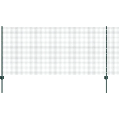 Afbeelding van vidaXL Tuinhek Set 2 Stuks Groen Metaal 10 x 1 m Duurzaam