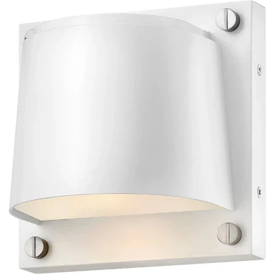 Afbeelding van Hinkley LED Wand Buitenlamp Scout 8W 3000K 560Lm 30 IP44 Dimbaar Satin White