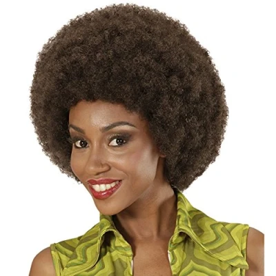 Afbeelding van Widmann Jungle &amp; Afrika Kostuum Pruik Afro Droomhaar Jackson Bruin Carnavalskleding Verkleedkleding
