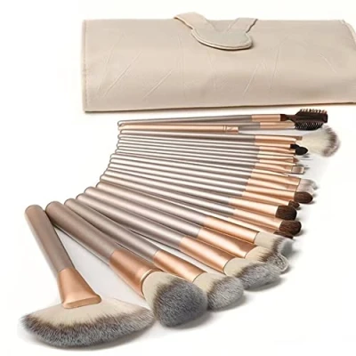 Afbeelding van Make Up Borstels Ammiy Sets Professionele 18 Stks Premium Synthetische Foundation Blending Gezicht Poeder Blush Oogschaduw Eyeliner Borstel Kits met PU Lederen Tas