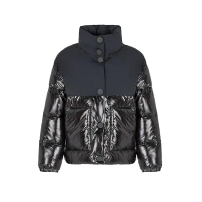 Afbeelding van Armani Exchange Dames The Notorius Frank, crinkle nylon insert blouson jack, zwart, XL