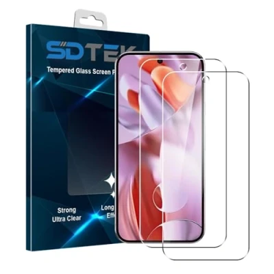 Afbeelding van SDTEK *2 Pack Screen Protector voor Google Pixel 9 Pro Gehard Glas Premium Guard