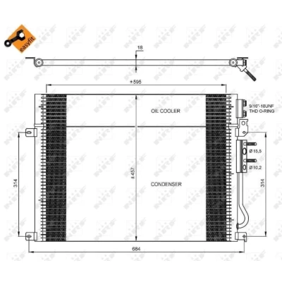 Afbeelding van Condensor, airconditioning NRF 35920
