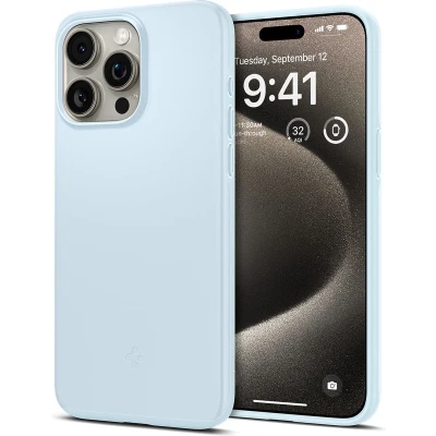 Afbeelding van Spigen Thin Fit Hoesje voor de Apple iPhone 15 Pro Max Back Cover Blauw