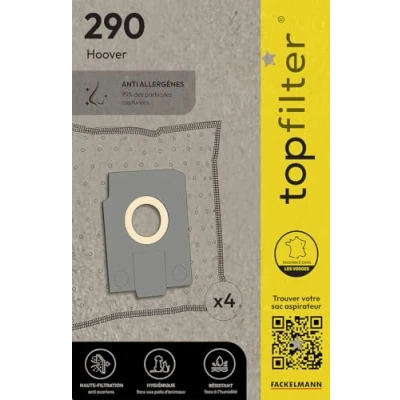 Afbeelding van Set van 4 Hoover Alpina TopFilter Premium stofzuigerzakken