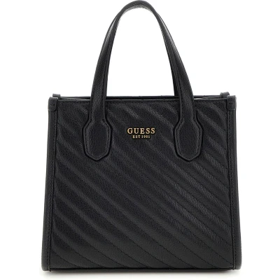 Afbeelding van GUESS Handtas Schoudertas Silvana 2 Compartment Mini Tote Black Zwart