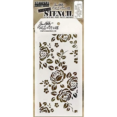 Afbeelding van Stampers Anonymous Roses Tim Holtz Layering Stencil (THS075)