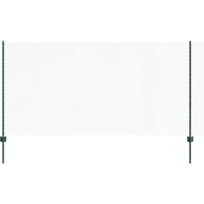 Afbeelding van vidaXL Hekpalen 5 st U kanaal Groen 120 cm Staal, Zeshoekig hek 1.2x10 m Staal