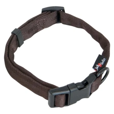 Afbeelding van Jack And Vanilla Halsbanden Jv Comfort Tube Nylon Hondenhalsband Bruin xs 12mmx16 24cm Hocco2125 228793
