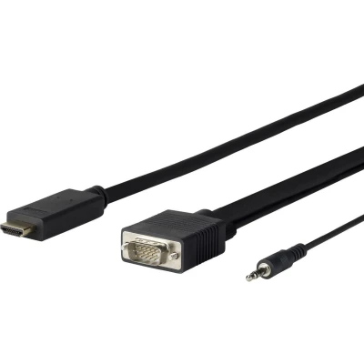 Afbeelding van Vivolink HDMI (Type A) 3,5mm aansluiting VGA (5 m, HDMI, VGA), Videokabel