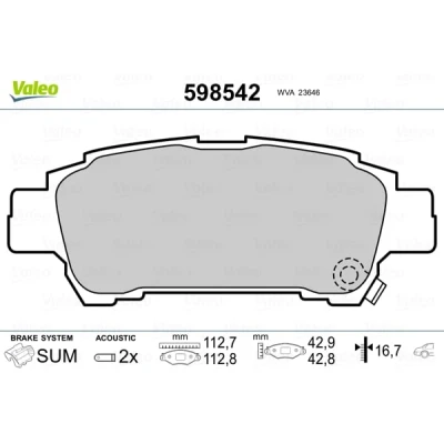 Afbeelding van Valeo Remblokset 598542