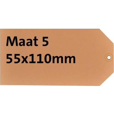 Afbeelding van Label HF2 karton Nr5 200gr. 55x110mm 1000 st.