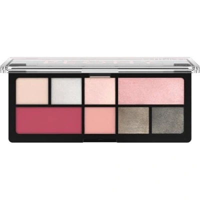 Afbeelding van Catrice The Soft Peony Oogschaduwpalet, oogschaduw, roze, 8 roze tinten, sterk gepigmenteerd, glinsterend, kleurintensief, veganistisch, zonder microplasticdeeltjes, parfum
