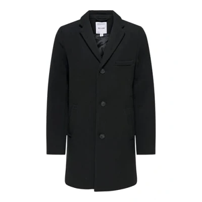 Afbeelding van Only &amp; Sons Onsjaylon OTW Mantel, Heren, Maat: Medium, Black