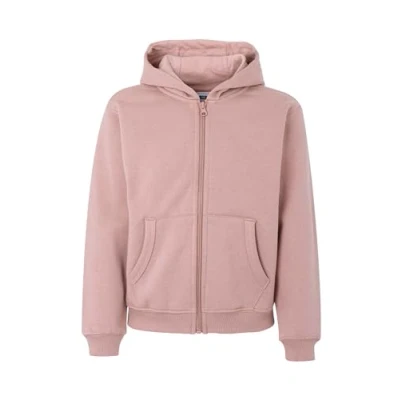 Afbeelding van Mukua Byron Kids Sweatshirt voor kinderen met ritssluiting en capuchon, lichtroze, maat 3/4