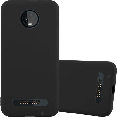 Afbeelding van Cadorabo Hoesje geschikt voor Motorola MOTO Z3 PLAY in CANDY ZWART Beschermhoes gemaakt van flexibel TPU silicone Case Cover