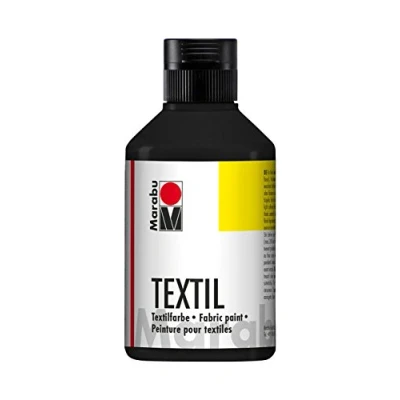 Afbeelding van Marabu 17160075073 Textil Fles 250ml, Zwart, 13.600000000000001 x 6,5 6,9 cm