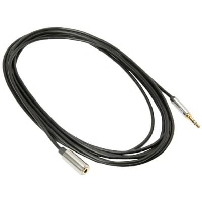 Afbeelding van Amazon Basics 3,5 mm Aux Jack Audio verlengkabel, adapter voor hoofdtelefoon of smartphone, 3,6 m, zwart