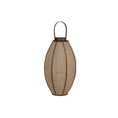 Afbeelding van Kaarshouder Home ESPRIT Natuurlijk Jute Bamboe 34 x 60 cm