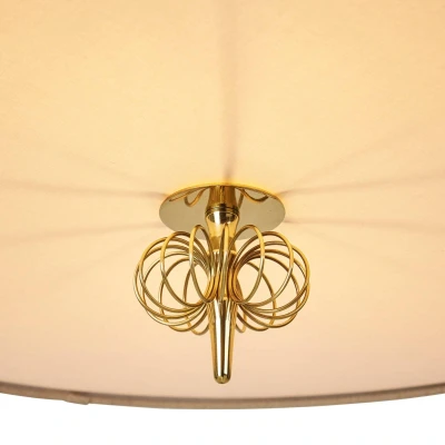 Afbeelding van Gubi hanglamp 1967, messing, Canvas, Ø 56 cm