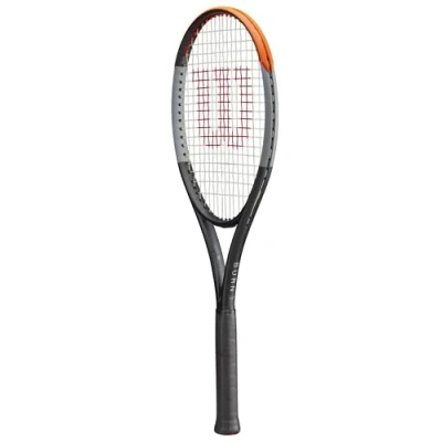 Afbeelding van Wilson Burn Racket 100 V4.0, Ambitieuze recreatieve speler, Zwart/Grijs/Oranje, WR044710U2, 4 3/8