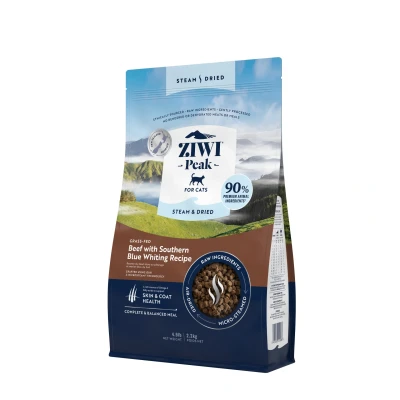 Afbeelding van Ziwi Peak Steam &amp; Dried kattenvoeding Rund 2,2 kg
