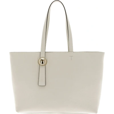 Afbeelding van FURLA Leren Schoudertas Shopper Sfera Tote Bag Marshmallow Crème