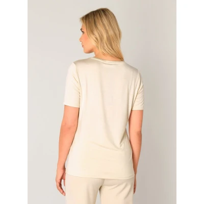 Afbeelding van Base Level basic T shirt Yanic beige